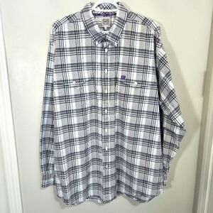 Cinch Men's Black and White Plaid Shirt Size XL